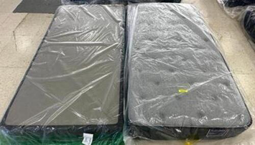AMERICAN BEDDING KENAI FIRM TWIN MATTRESS W/ BOX SPRING ( NEW )