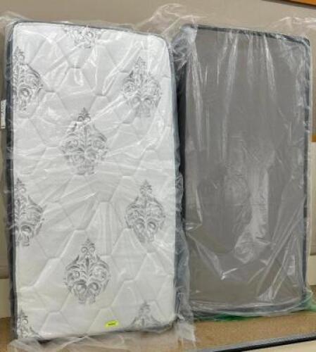 AMERICAN BEDDING GARLAND 12" PLUSH EURO TOP TWIN MATTRESS W/ BOX SPRING ( NEW)