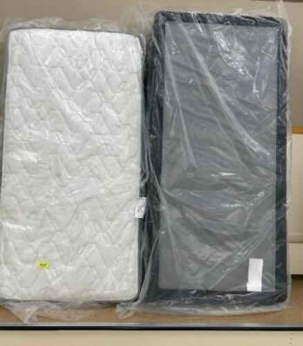 AMERICAN BEDDING BOOKER 10" FIRM TIGHT TOP TWIN MATTRESS W/ BOX SPRING ( NEW )