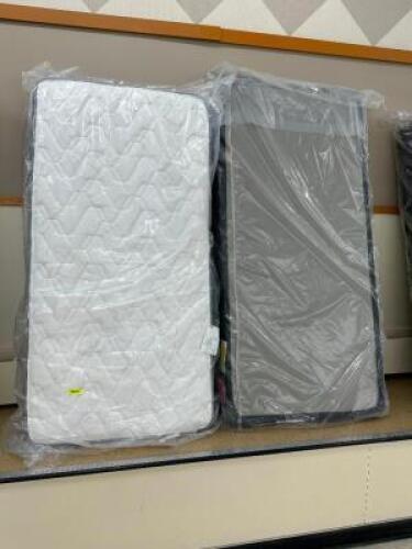 AMERICAN BEDDING BOOKER 10" FIRM TIGHT TOP TWIN MATTRESS W/ BOX SPRING ( NEW )