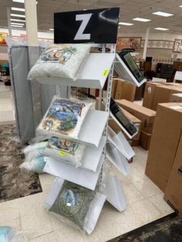 THREE SIDED METAL DISPLAY RACK