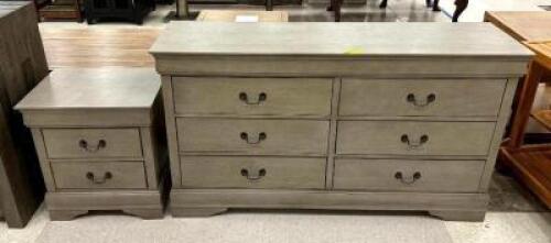 KORDASKY DRESSER AND 2-DRAWER NIGHT STAND