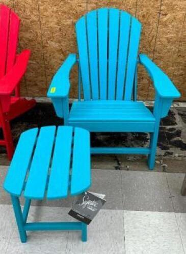 ADIRONDACK CHAIR AND SIDE TABLE
