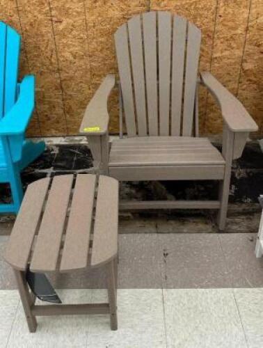 ADIRONDACK CHAIR AND SIDE TABLE