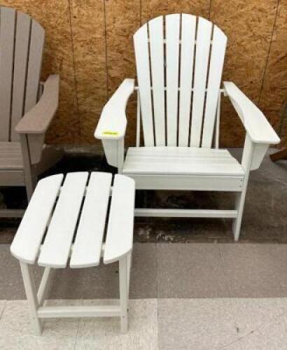 ADIRONDACK CHAIR AND SIDE TABLE