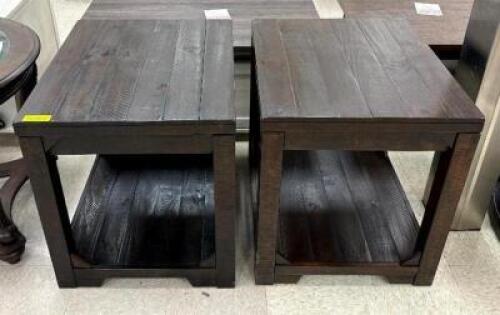 (2) ROGNESS RECTANGULAR END TABLES