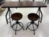 ODIUM RECTANGULAR COUNTER TABLE WITH (2) STOOLS