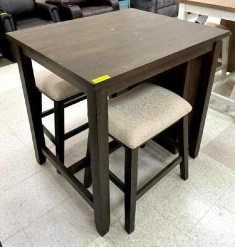 DINING ROOM COUNTER TABLE WITH (2) STOOLS