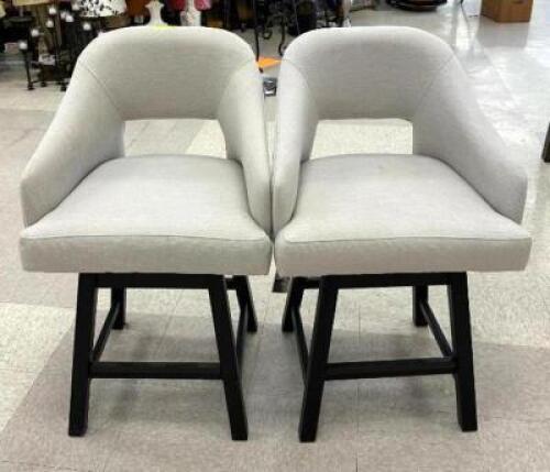 (2) TALLENGER UPHOLSTERED SWIVEL BARSTOOLS