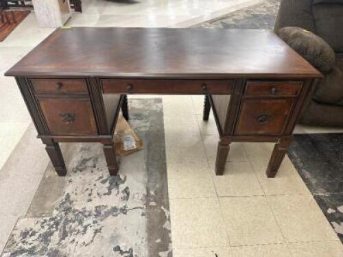 ASHLEY HAMLYN HOME OFFICE DESK - LEG NEEDS REPAIR