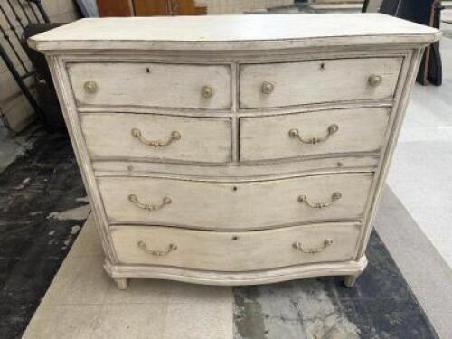 ASHLEY 48" SIX DRAWER DRESSER W/ DISTRESSED FINISH