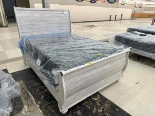ASHLEY WILLBUTON QUEEN SLIGH BED HB/FB WITH RAILS