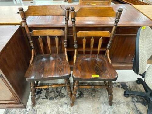 (2) WOODEN KITCHEN CHAIRS