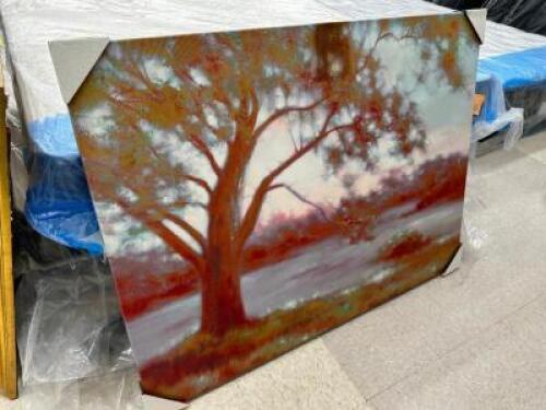 LARGE CANVAS PRINT - TREE W/ LAK