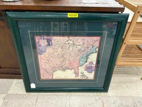 LARGE FRAMED MAP PRINT