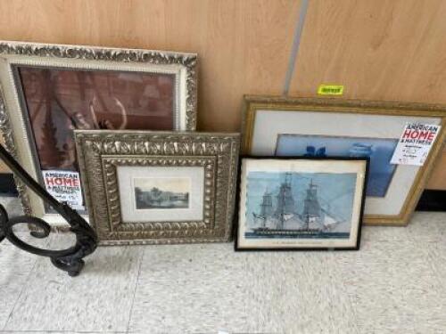 (4) ASSORTED FRAMED PRINTS