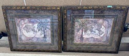 (2) 36" FRAMED PRINTS