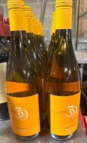 DESCRIPTION: (17) BOTTLES OF LINE 39 CHARDONNAY LOCATION: BAY 6 THIS LOT IS: SOLD BY THE PIECE QTY: 17