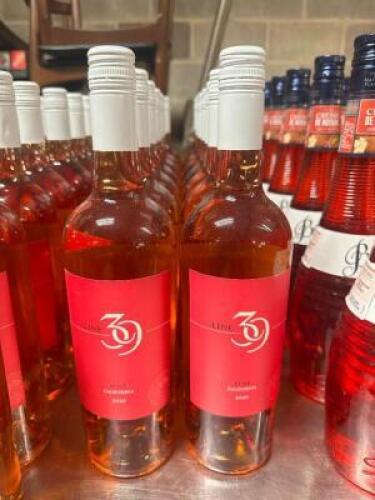 DESCRIPTION: (17) BOTTLES OF LINE 39 ROSE CALIFORNIA 20102 LOCATION: BAY 6 THIS LOT IS: SOLD BY THE PIECE QTY: 17
