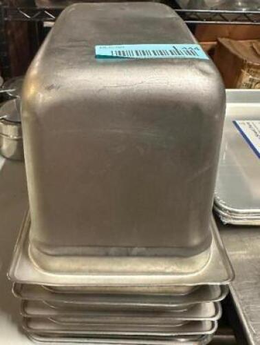 DESCRIPTION: (4) 1/4 SIZE STAINLESS INSERTS ADDITIONAL INFORMATION 6" DEEP LOCATION: BAY 6 THIS LOT IS: SOLD BY THE PIECE QTY: 4