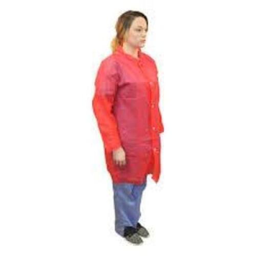 DESCRIPTION: (1) CASE OF (30) DISPOSABLE LAB COAT BRAND/MODEL: SAFETY ZONE #M1710R-L INFORMATION: RED SIZE: LARGE RETAIL$: $40.00 EA QTY: 1