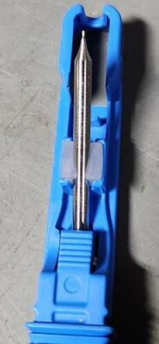 DESCRIPTION: (4) HSS BALL END MILL BRAND/MODEL: RICHARDS 857-.025 SIZE: 1/8" SD 0.025" DIA 0.037" LOC RETAIL$: $34.54 QTY: 4