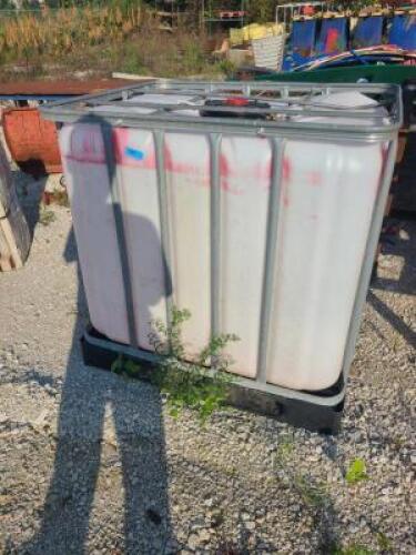 DESCRIPTION: (1) CAGED POLY TOTE SIZE: 275 GALLON RETAIL$: $426 QTY: 1