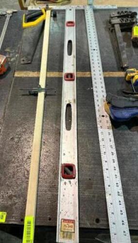 DESCRIPTION: (3) ASSORTED T SQUARES / MEASURING STICKS LOCATION: WAREHOUSE THIS LOT IS: ONE MONEY QTY: 1