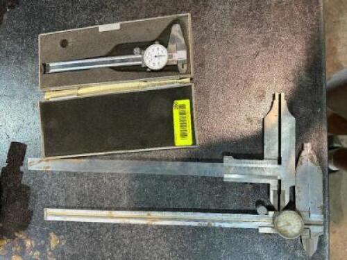 DESCRIPTION: (3) ASSORTED CALIPERS / MICROMETERS LOCATION: WAREHOUSE THIS LOT IS: SOLD BY THE PIECE QTY: 3