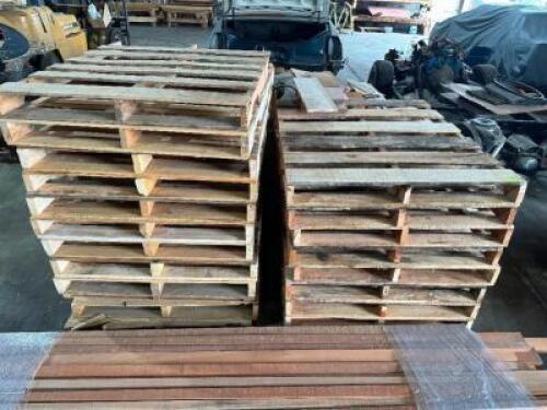 DESCRIPTION: (18) HEAVY DUTY WOODEN PALLETS. LOCATION: WAREHOUSE THIS LOT IS: SOLD BY THE PIECE QTY: 18
