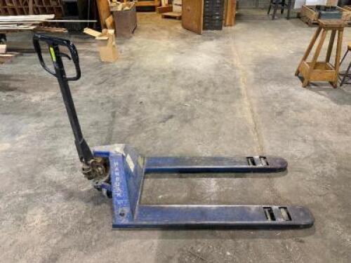 DESCRIPTION: 2 TON PALLET JACK - BLUE ADDITIONAL INFORMATION IN WORKING ORDER LOCATION: WAREHOUSE QTY: 1