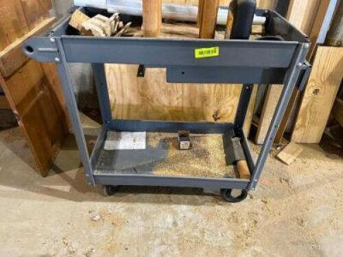 DESCRIPTION: TWO TIER METAL UTILITY CART LOCATION: WAREHOUSE QTY: 1