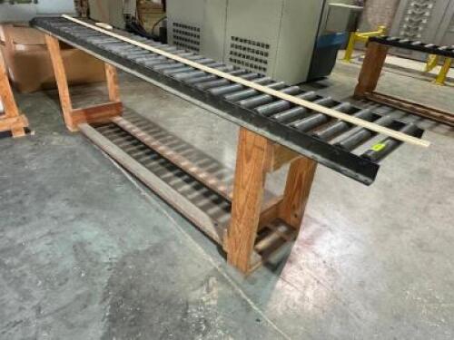 DESCRIPTION: 10' X 18" ROLLER CONVEYOR SIZE 10' LOCATION: WAREHOUSE QTY: 1
