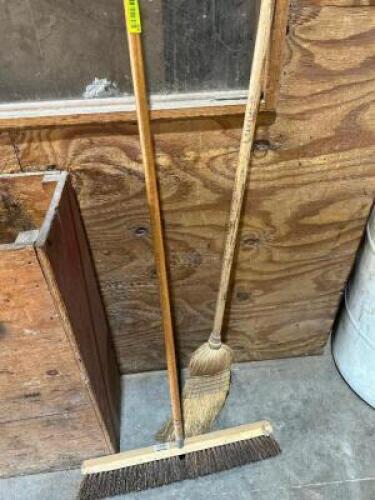 DESCRIPTION: (2) ASSORTED BROOMS. LOCATION: WAREHOUSE THIS LOT IS: ONE MONEY QTY: 1