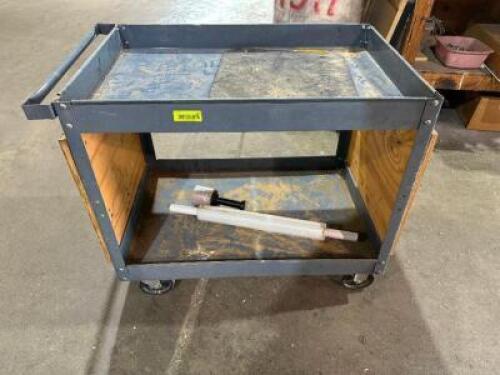 DESCRIPTION: TWO TIER METAL UTILITY CART LOCATION: WAREHOUSE QTY: 1
