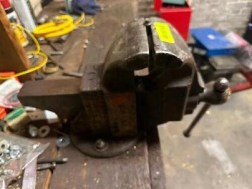 DESCRIPTION: 5" HEAVY DUTY MOUNTED VICE. ADDITIONAL INFORMATION NEED TOOLS TO REMOVE LOCATION: SHOP QTY: 1