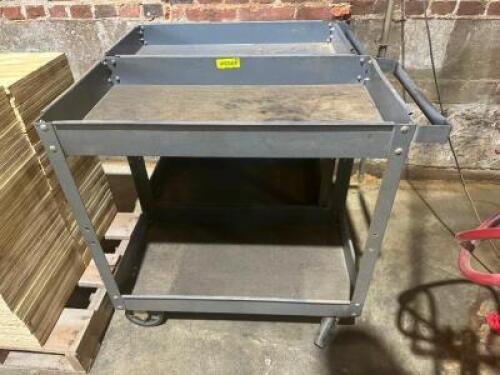 DESCRIPTION: (2) TWO TIER METAL UTILITY CART LOCATION: WAREHOUSE THIS LOT IS: SOLD BY THE PIECE QTY: 2
