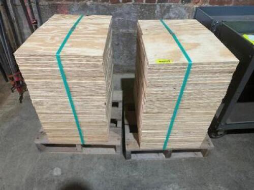 DESCRIPTION: (4) STACKS OF 16.5" X 12" SHEETS OF PLY WOOD LOCATION: WAREHOUSE THIS LOT IS: ONE MONEY QTY: 1