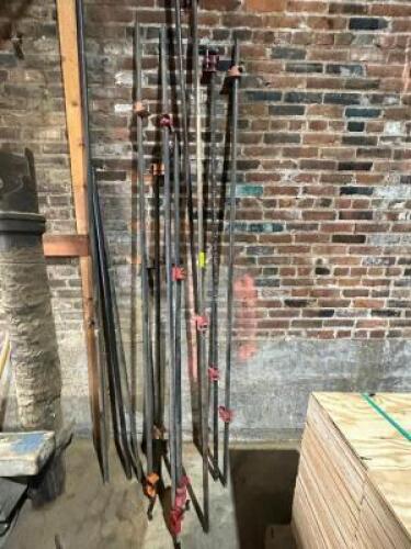 DESCRIPTION: (7) ASSORTED LONG POLE CLAMPS LOCATION: WAREHOUSE THIS LOT IS: ONE MONEY QTY: 1