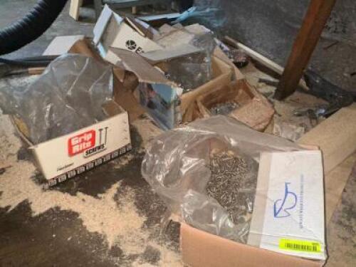 DESCRIPTION: (7) ASSORTED OPEN BOXES OF SCREWS LOCATION: WAREHOUSE THIS LOT IS: ONE MONEY QTY: 1