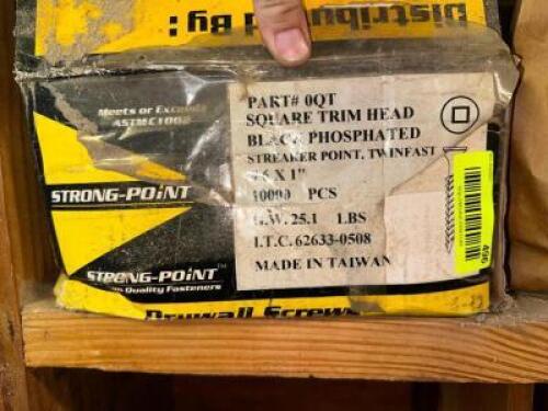 DESCRIPTION: (1) BOX OF 6" SQUARE TRIM HEAD SCREWS LOCATION: WAREHOUSE QTY: 1