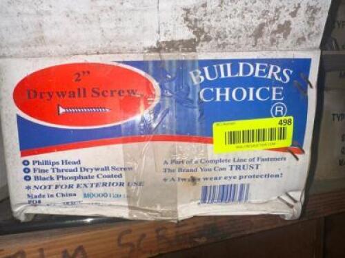 DESCRIPTION: (1) BOX OF 2" DRYWALL SCREWS LOCATION: WAREHOUSE QTY: 1