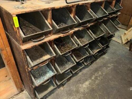 DESCRIPTION: EIGHTEEN BIN HARDWARE ORGANIZER WITH CONTENTS LOCATION: WAREHOUSE THIS LOT IS: SOLD BY THE PIECE QTY: 4