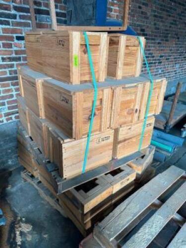 DESCRIPTION: PALLET AND CONTENTS - WOODEN AMMO CRATES LOCATION: WAREHOUSE THIS LOT IS: ONE MONEY QTY: 1