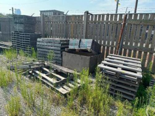 DESCRIPTION: (30) ASSORTED HEAVY DUTY PALLETS LOCATION: OUTSIDE THIS LOT IS: ONE MONEY QTY: 1