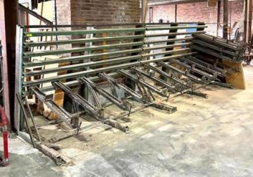 DESCRIPTION: 16' GLUE DRYING RACK WITH CLAMPS QTY: 1