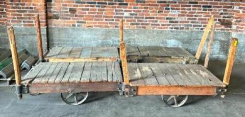 DESCRIPTION: (4) INDUSTRIAL WAREHOUSE CARTS SIZE: 28"X48" QTY: 4