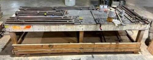 DESCRIPTION: 10' WORK TABLE WITH METAL TOP INFORMATION: CONTENTS NOT INCLUDED SIZE: 120"X42"X34" QTY: 1