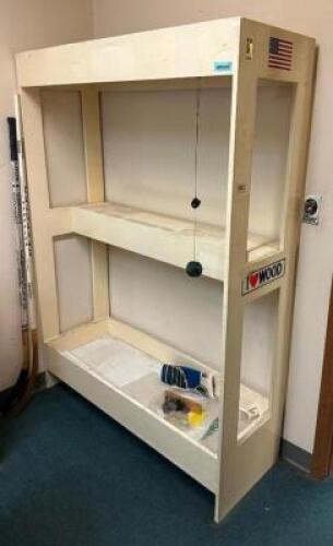 DESCRIPTION: METAL SHELVING UNIT SIZE: 51.5"X18"X76" QTY: 1