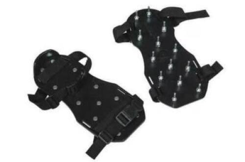 DESCRIPTION: (3) PAIRS OF SPIKED SHOES BRAND/MODEL: MIDWEST RAKE INFORMATION: BLACK SIZE: 3/4" SPIKES RETAIL$: $34.50 PER PAIR QTY: 3
